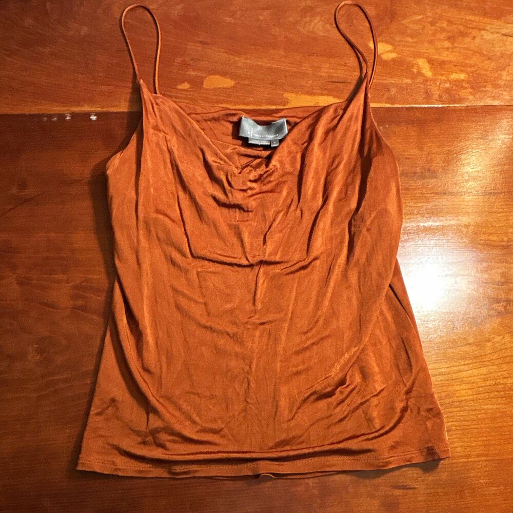 Anthropologie Women’s Burnt Orange Cowl Neck Camisole Tank Top Size S